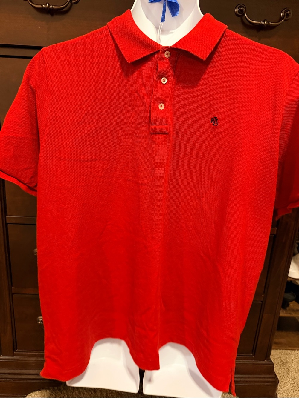 Lauren Ralph Lauren Red Short-Sleeve Polo with Embroidered Logo